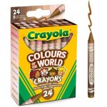 Set 24 mini creioane cerate Crayola culorile lumii CRY52-0114
