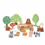 Set cu piese din lemn  Orange Tree Toys animale de padure