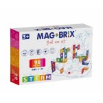Set magnetic Magblox 98 piese circuit cu bile Magbrix Marble Run