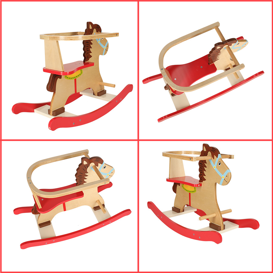 Balansoar din lemn pentru copii cu spatar Calut - 6