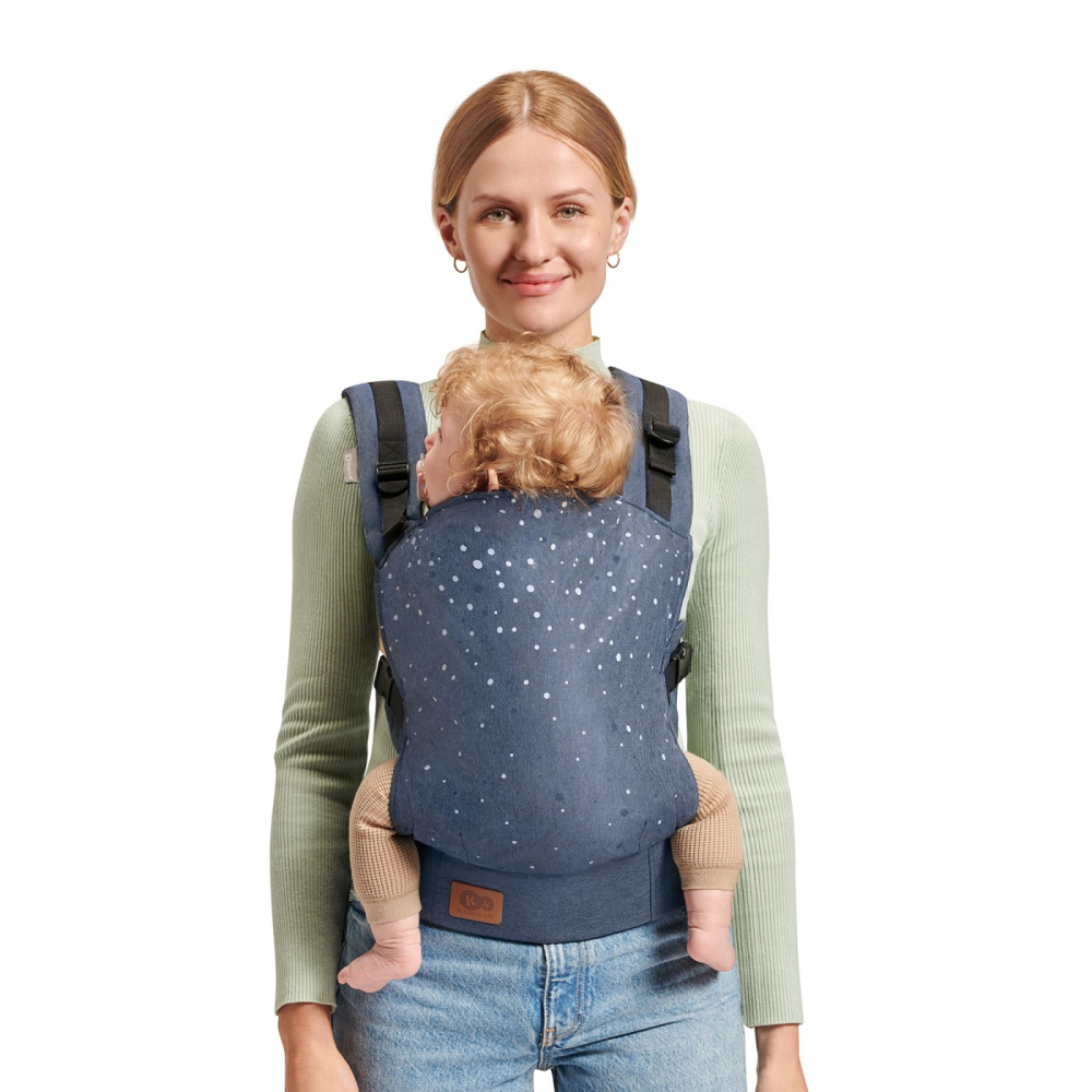 Marsupiu ergonomic Kinderkraft Nino pana la 20 kg confetti denim - 1 | YEO