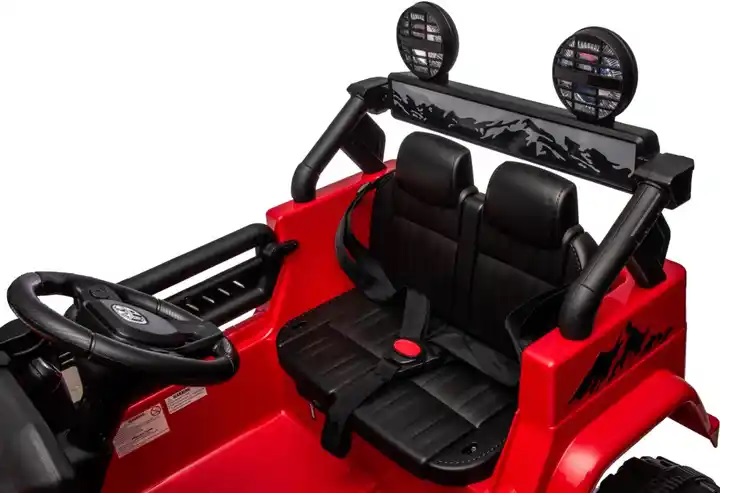 Masinuta electrica cu roti EVA si scaun din piele Toyota FJ Cruiser Red - 4