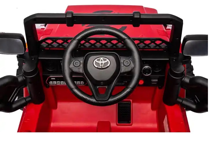 Masinuta electrica cu roti EVA si scaun din piele Toyota FJ Cruiser Red - 5