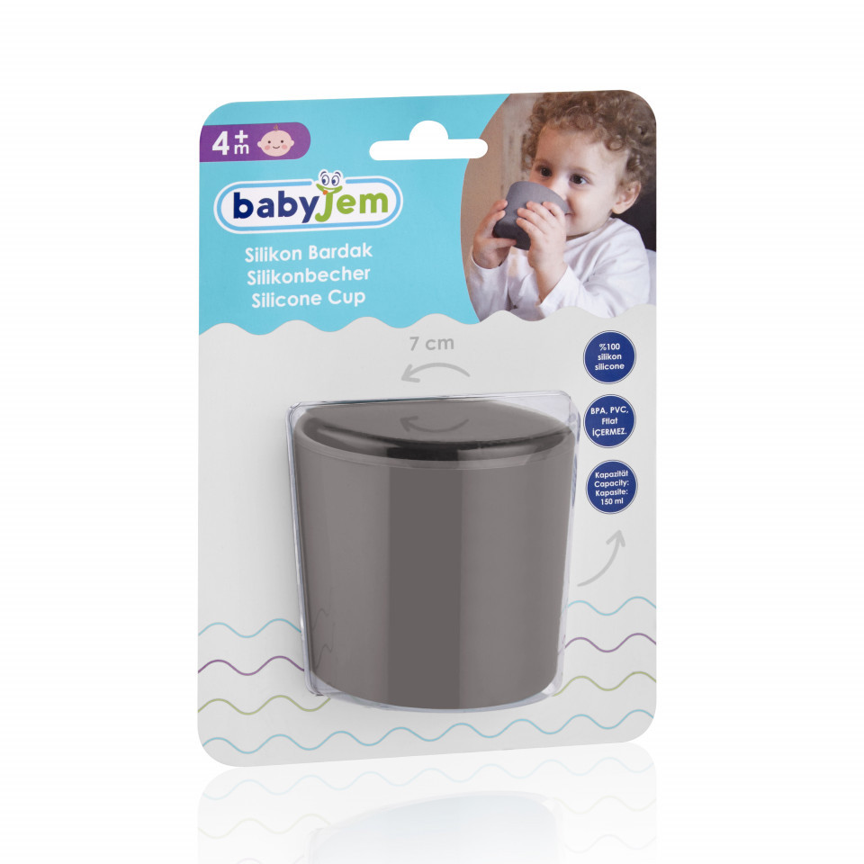 Pahar BabyJem din silicon pentru diversificare Latte - 1 | YEO