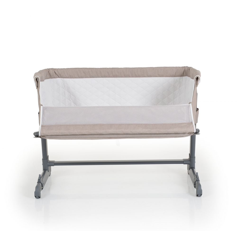 Patut co-sleeper cu inaltime reglabila si roti Cangaroo Connect us Beige - 2 | YEO