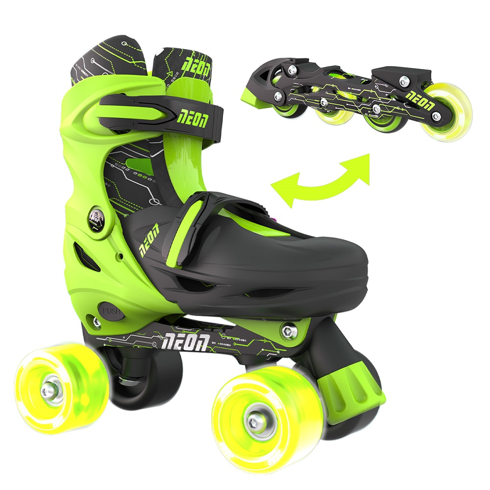 Role 2 in 1 Neon Combo Skates marime 30-33 Green - 4
