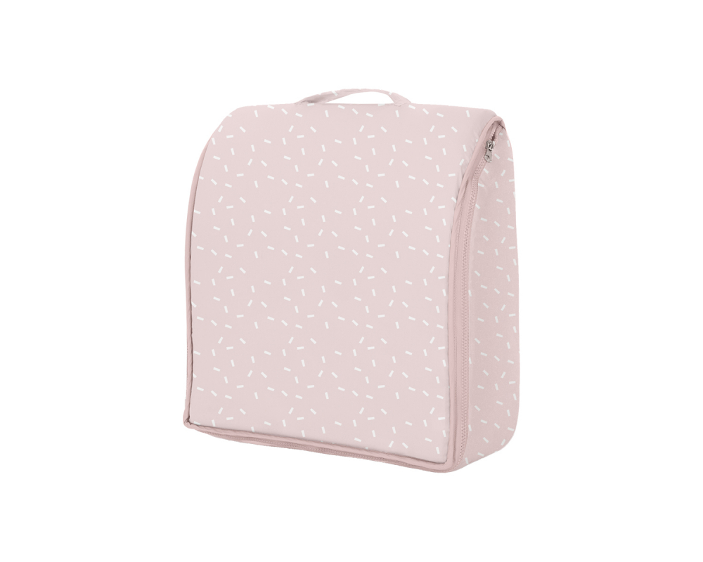Salteluta KikkaBoo 2in1 tip patut portabil si rucsac pentru bebelusi Confetti Pink