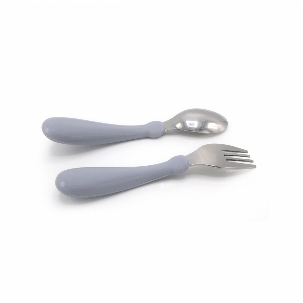 Set tacamuri din inox pentru copii BabyJem Gri - 2 | YEO