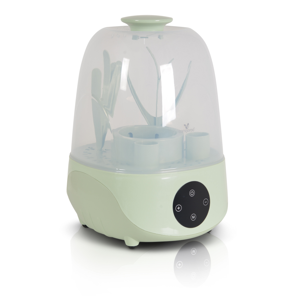 Sterilizator electric pentru 6 biberoane Cangaroo cu functie sterilizare si uscare Verde - 2 | YEO