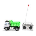 Camion gunoi Toi-Toys cu telecomanda lumini si sunete 13cm