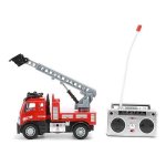 Camion pompieri Toi-Toys cu telecomanda lumini si sunete 13 cm