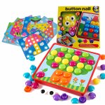 Joc mozaic pentru copii Button cu 57 elemente multicolor