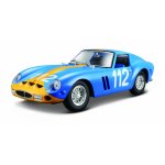 Macheta masinuta Bburago Ferrari racing 250 Gto albastru cu galben scara 1:24
