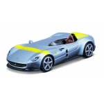 Macheta masinuta Bburago Ferrari Monza SP1 gri si galben scara 1:43