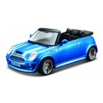 Macheta masinuta Bburago Mini Cooper S Cabriolet albastru scara 1:32