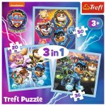 Puzzle Trefl 3 in 1 Patrula catelusilor Puterea cateilor