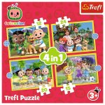 Puzzle Trefl 4 in 1 Cocomelon Prezentarea familiei