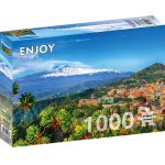 Puzzle Enjoy Etna Volcano and Taormina Sicily 1000 piese