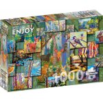 Puzzle Enjoy Woodland Collage 1000 piese