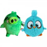 Set 2 jucarii din plus Angry Birds Leonard 20 cm si Blue Bird 18 cm