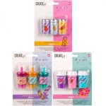 Set 3 balsamuri de buze Create It in forma de doze diverse culori pentru fetite