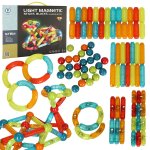 Set Interactiv Magnetic cu Lumini 102 Elemente Multicolore
