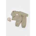 Set bluza si pantaloni Winter muselin 100% bumbac Verde Baby Cosy 6-9 luni