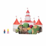 Set de joaca cu 2 mini-figurine Super Mario Movie Mario&Peach si  Regatul Ciupercilor