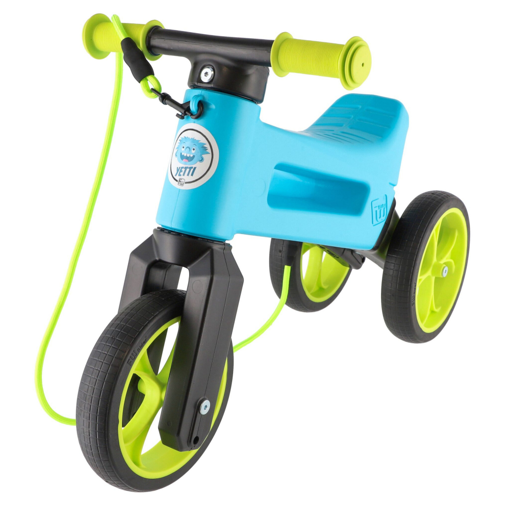 Bicicleta Fara Pedale 3 In 1 Funny Wheels Rider Yetti Superpack Bluelime