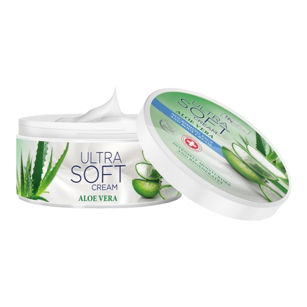 Crema pentru fata si corp Inelia Ultra Soft Nutritiva cu extract de aloe vera 200ml