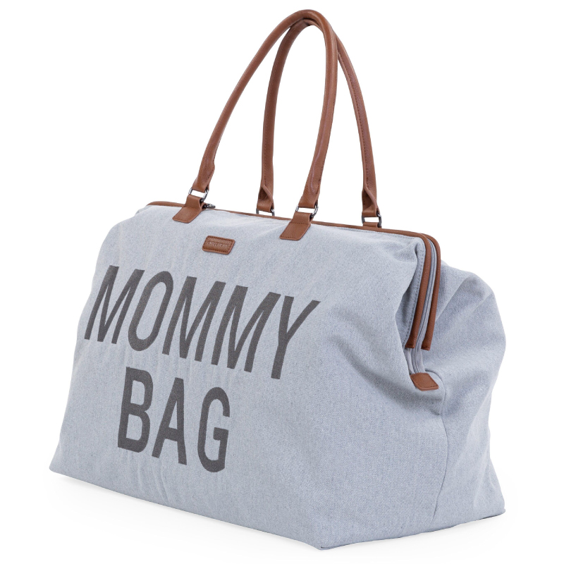 Geanta de infasat Childhome Mommy Bag Panza Oxford gri - 1