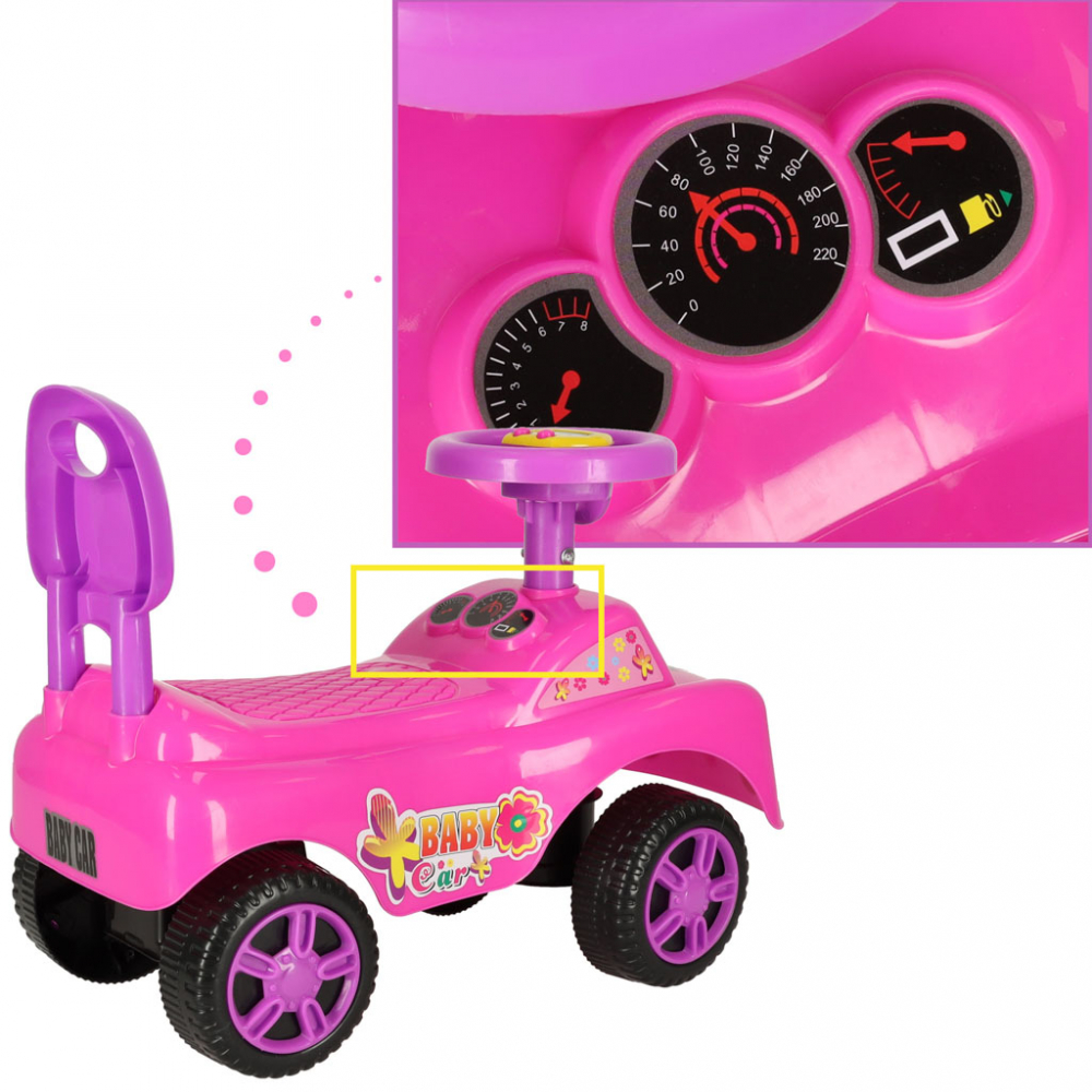 Masinuta fara pedale muzicala Pink Baby Car - 1