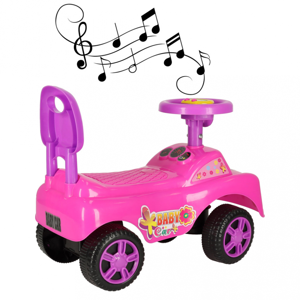 Masinuta fara pedale muzicala Pink Baby Car - 2
