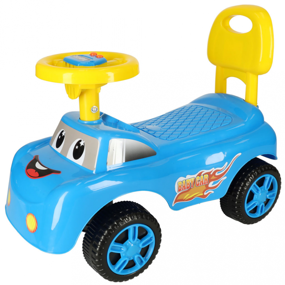 Masinuta fara pedale muzicala Blue Baby Car - 5