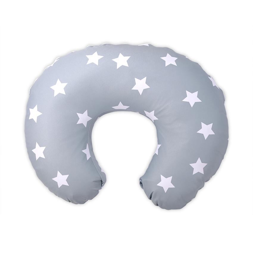 Perna multifunctionala Happy cu husa detasabila 140 cm Stars Blue Grey Mist