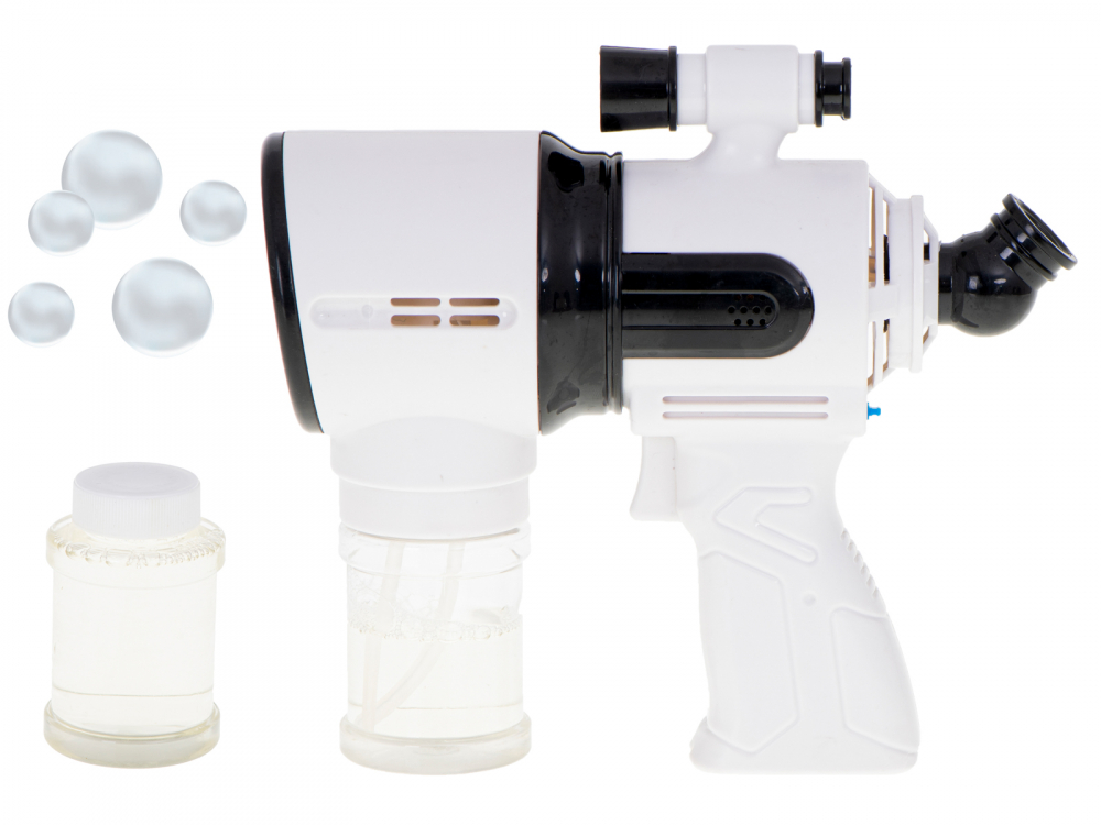 Pistol telescopic pentru baloane de sapun cu 2 rezerve de lichid White - 4