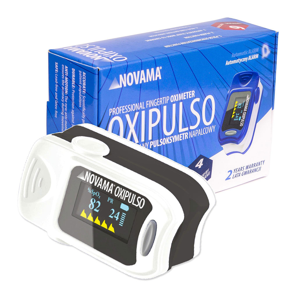 Pulsoximetru Novama Oxipulso display Oled oprire automata alb negru