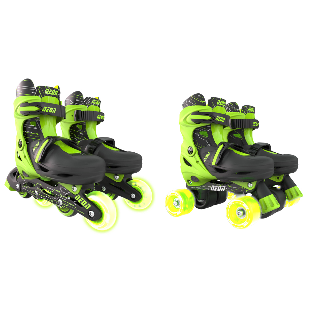 Role 2 in 1 Neon Combo Skates marime 34-37 green - 1