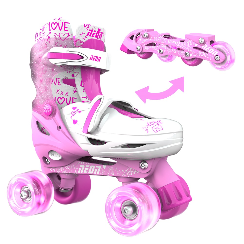 Role 2 in 1 Neon Combo Skates marime 34-37 pink - 6