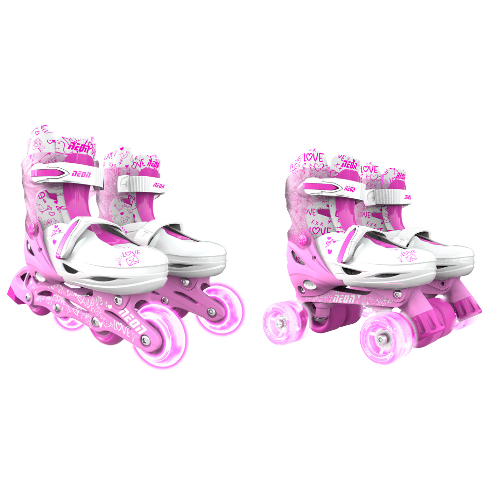 Role 2 in 1 Neon Combo Skates marime 34-37 pink - 1