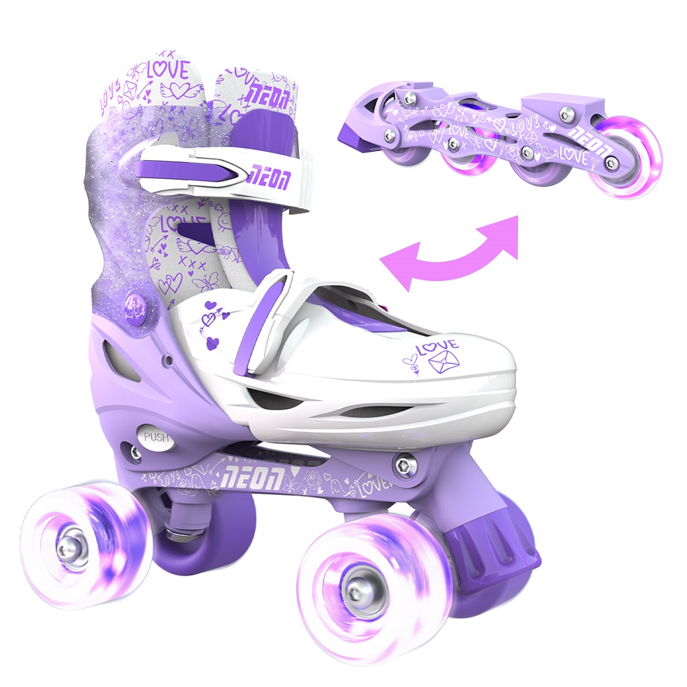 Role 2 in 1 Neon Combo Skates marime 34-37 purple - 4