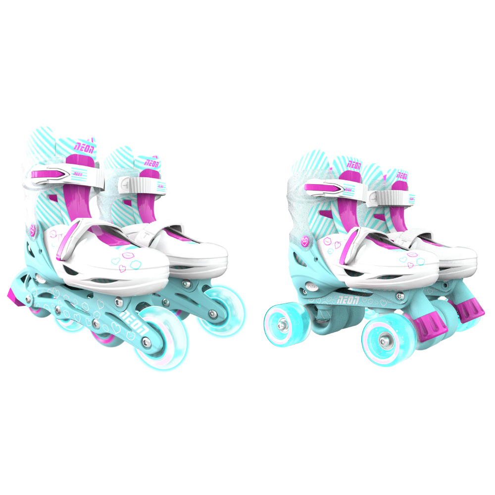 Role 2 in 1 Neon Combo Skates marime 34-37 teal pink - 1