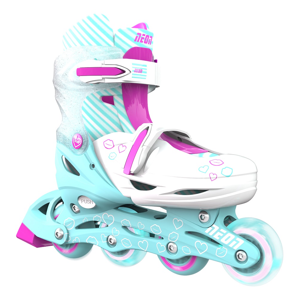Role Neon Inline Skates marime 34-37 Teal Pink - 5