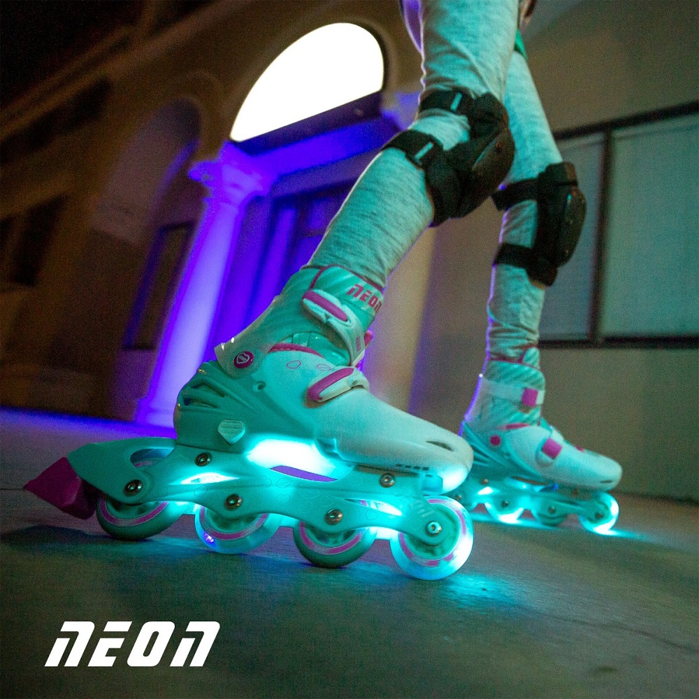 Role Neon Inline Skates marime 34-37 Teal Pink - 4