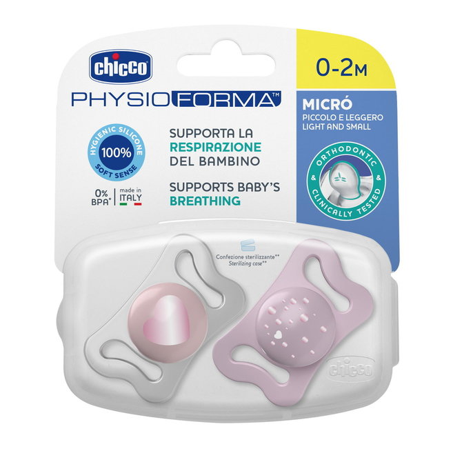 Suzeta Chicco Physio Forma Micro 2 bucati pink - 1 | YEO