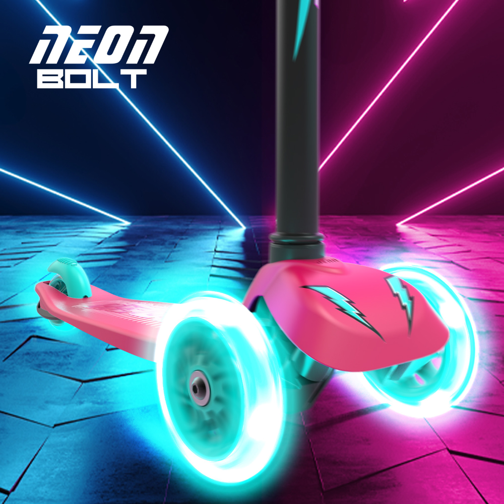 Trotineta cu 3 roti Neon Bolt pink - 1