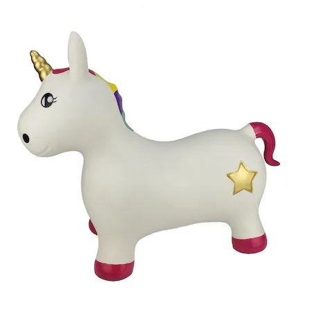 Unicorn gonflabil pentru copii Skkippy Buddy alb 61 cm - 3 | YEO