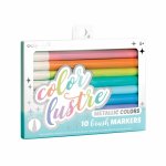 Set 10 culori carioci metalice cu pensula Color Lustre