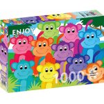 Puzzle 1000 piese Enjoy Rainbow Monkeys