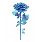 Puzzle 3D Piececool metal 15 piese Trandafirul albastru